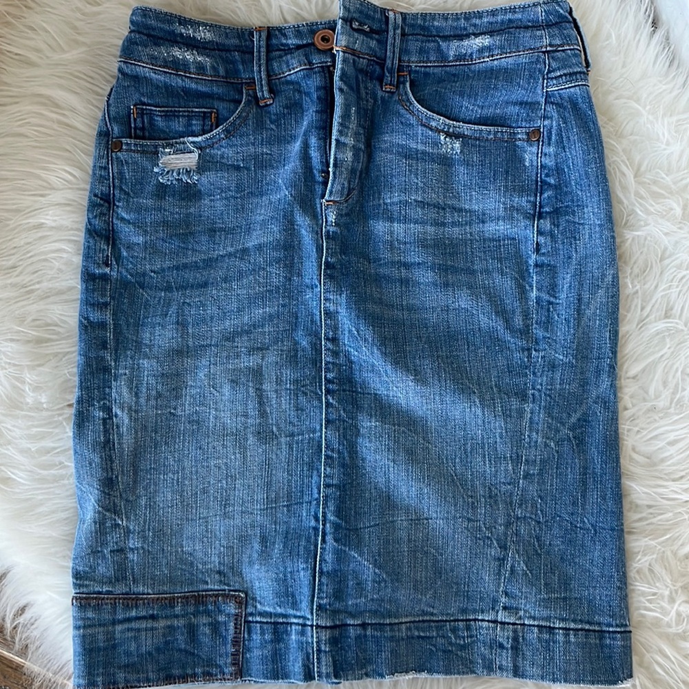 Denim Straight Skirt